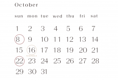 10月の休館日のお知らせ